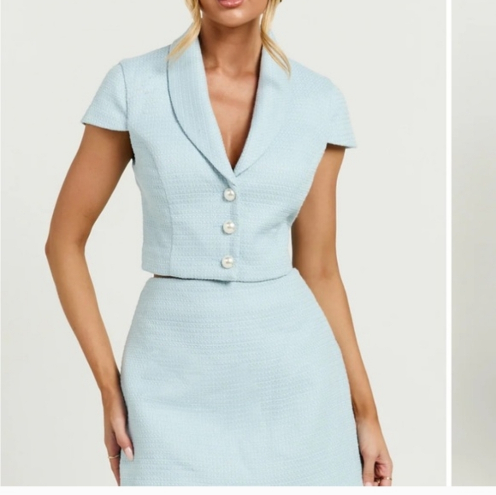 Showpo Light Blue Skirt Set